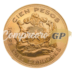 Moneda Cóndor Chileno Oro 100 Pesos, 21K varios años