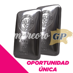 Pack 2 Lingotes de PLATA .999 500 gramos.