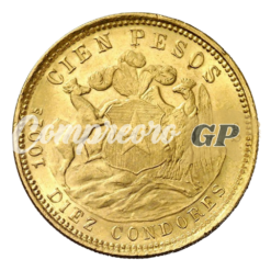 Moneda Cóndor Chileno Oro 100 Pesos 1926
